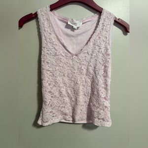 Wild Skye Baby Pink Lace Tank Size Large